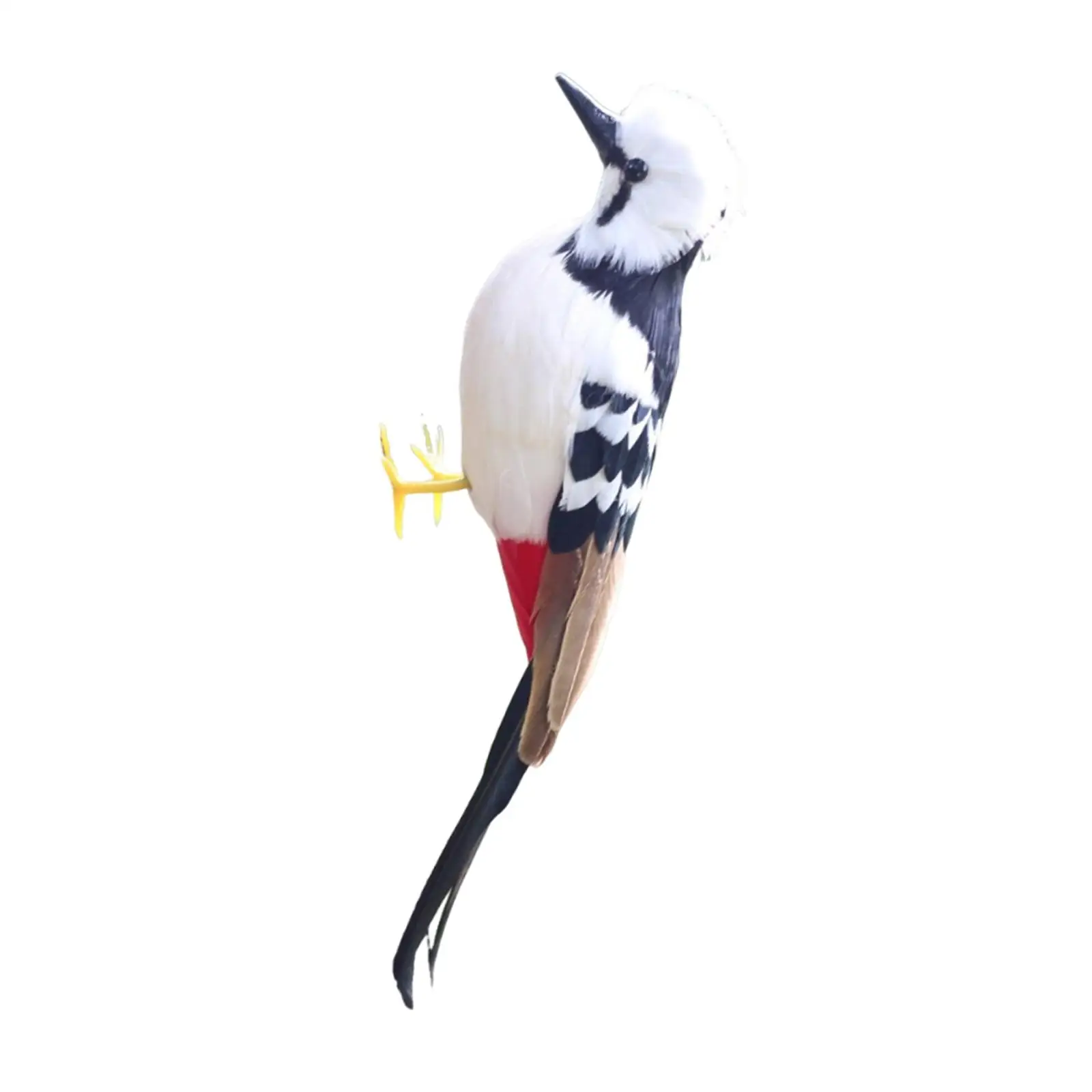 Artificial Bird Sculpture Simulation Woodpecker Figurine PE Model for Garden Animal Decor Outdoor Patio