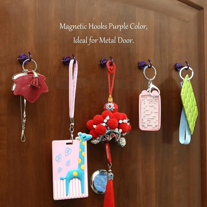 Magnetic Hooks,27Lb Heavy Duty Earth Magnets With Hook For Refrigerator,Cruise Hook For Hanging, (Pack Of 5)