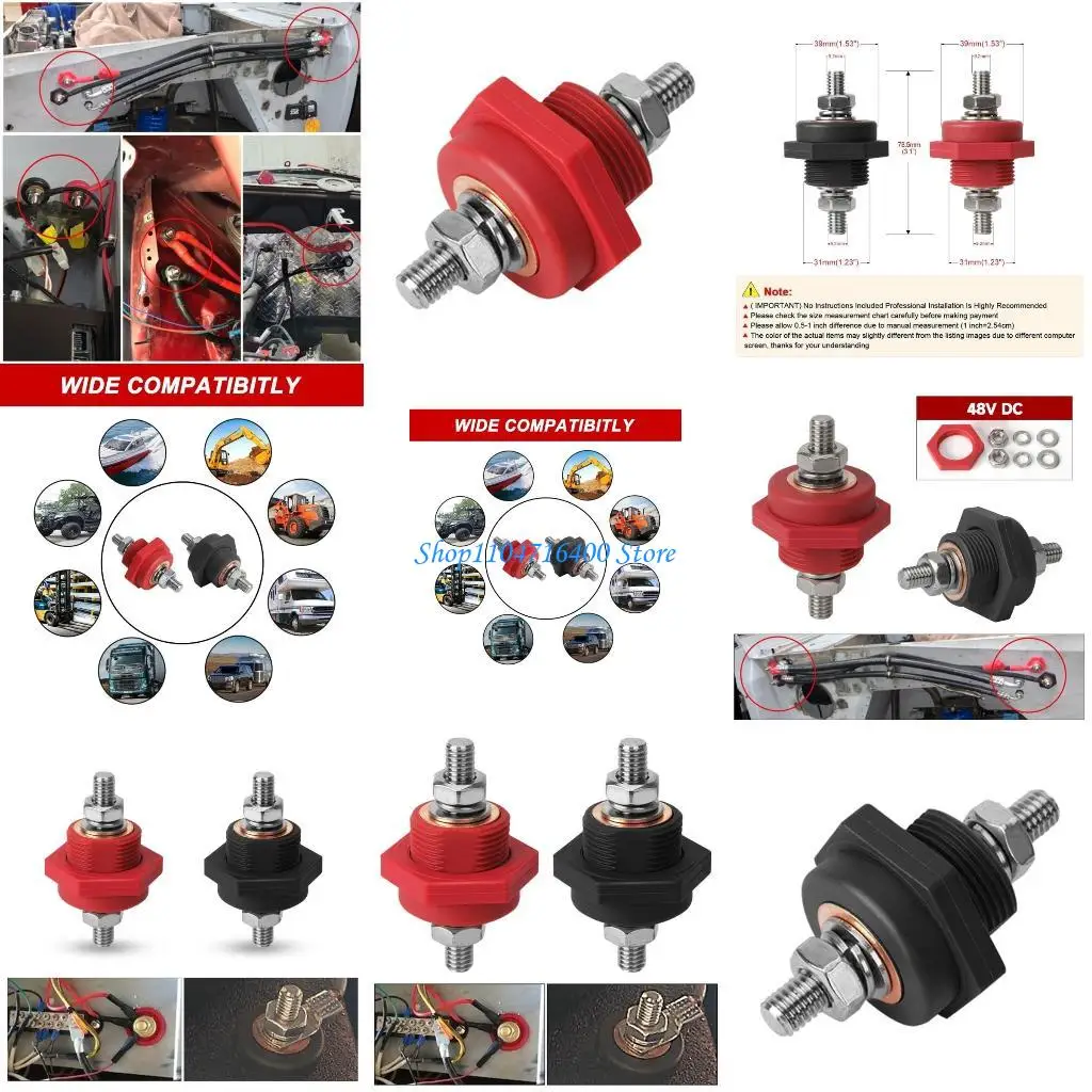 

y1gd Car 3/8 Remote Battery Power Junction Connector 300A DC48V Post Terminals