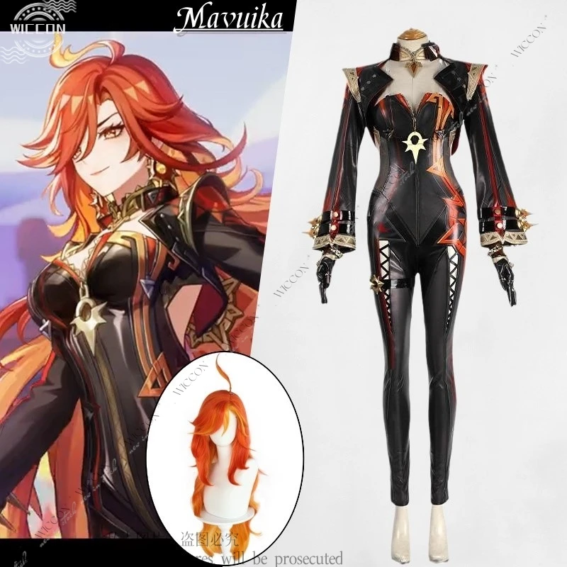 Mavuika Natlan New Role Play Cosplay Costume Wig God Fire The Seven Genshin Impact Pyro Archon Game Suit Sexy Halloween Party