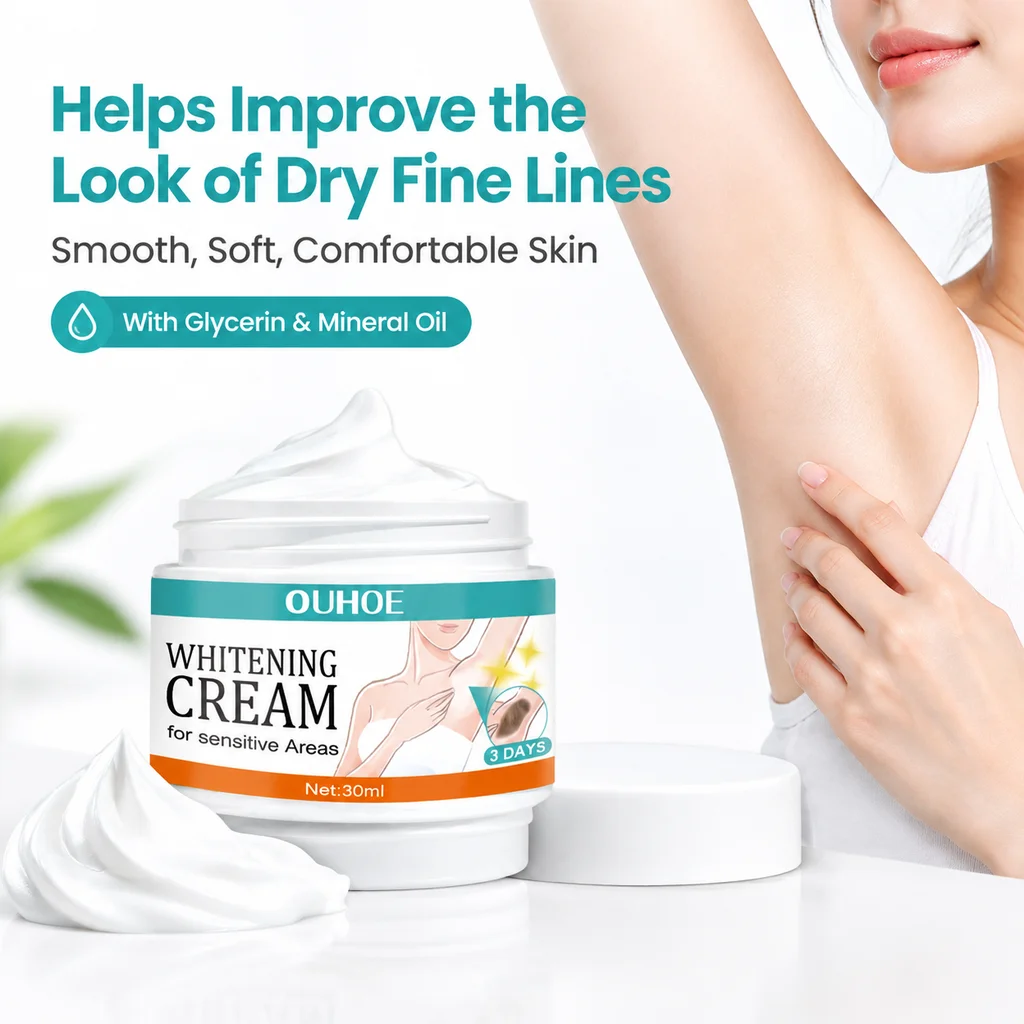 Underarm Brightening Cream Moisturizing Body Lotion For Dark Underarm Elbow Knee Dry Skin Care Gentle Daily Hydrating Nourishing Cream Improve Skin Texture Even Looking Tone