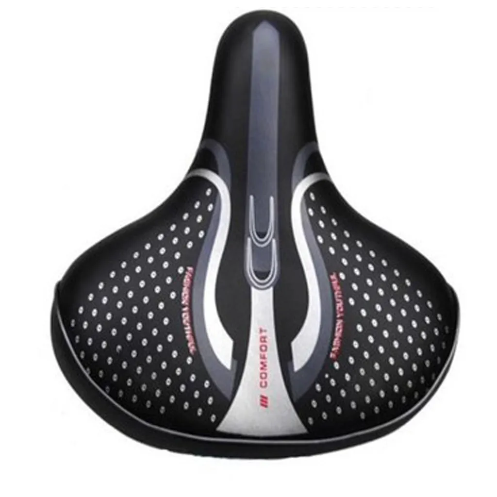 Comfort Extra Wide Big Bum Bike Bicycle Gel Soft Pad Saddle Seat Sporty Black