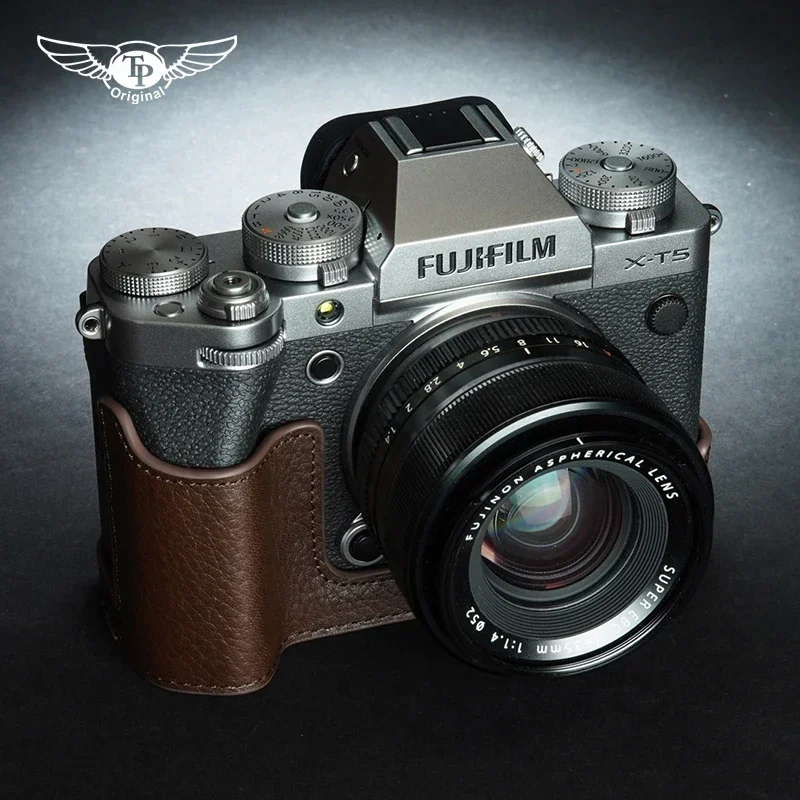 ل Fujifilm X-T5 حافظة كاميرا واقية ارتداءها XT5 كاميرا اليدوية حقيبة كاميرا جلدية حقيقية