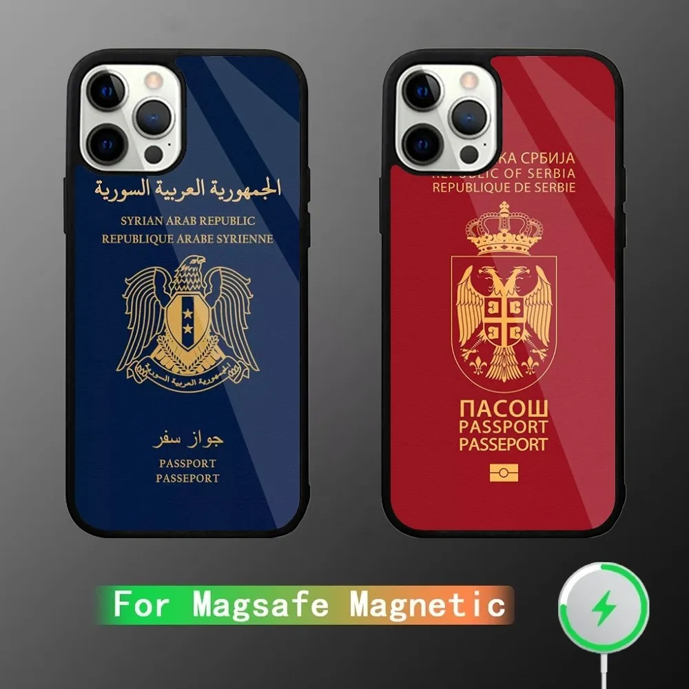 

Passports of various countries Phone Case For iPhone 15,14,13,12,11,Plus,Pro,Max Mini Magsafe Magnetic Wireless Charging