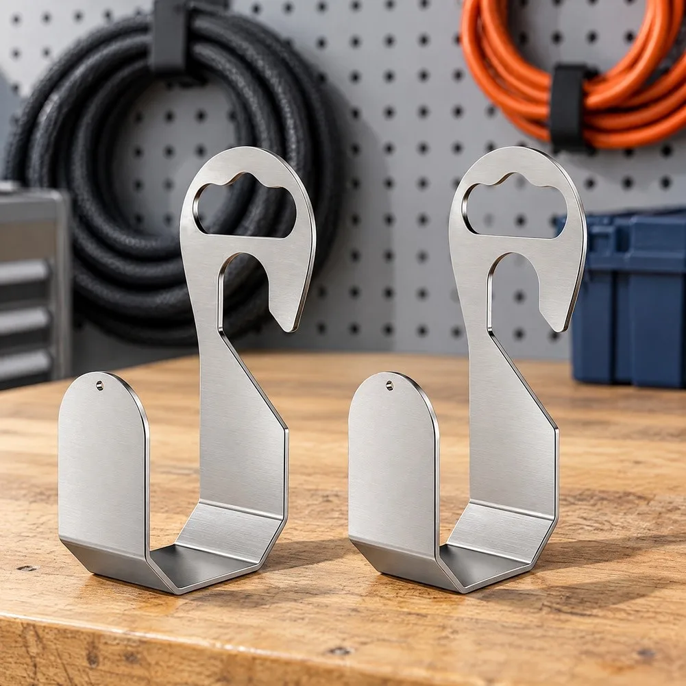 Stainless Steel Hose Hook for Yard Maintenance Wall Mounted Storage Solution Holds Multiple Hoses Without Tangling Issues