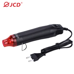 JCD DIY 미니 핫 에어 건, 220V EU 플러그 다기능 헤어드라이어, 금속 지원, 330W 히트 건 용접 수리 도구, 고품질