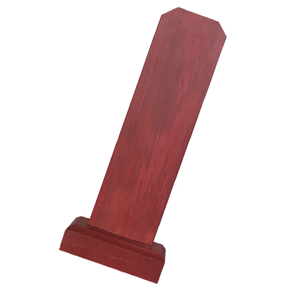 Wooden Tablet Stand Worship Supply Frame Creative Temple Furnishing Article 33X12CM Blank Plate Red Offering Board