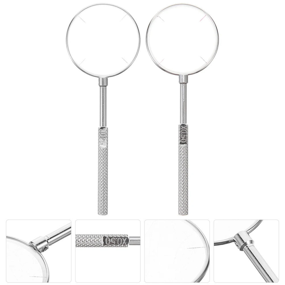 

2 Pcs Optometry Tool Tools Cylinder Handheld Vision Test Supplies Equipment Optical Trial Lens