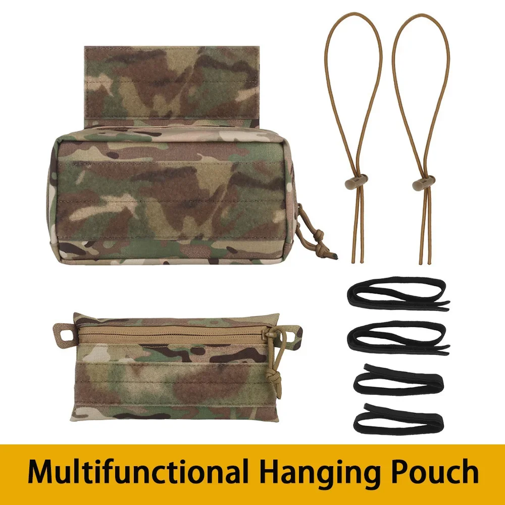 Tactical Suspension Pouch Multifunctional Hanging Bag MOLLE EDC Med Tool Vest Plate Carrier Accessories Outdoor Airsoft Hunting