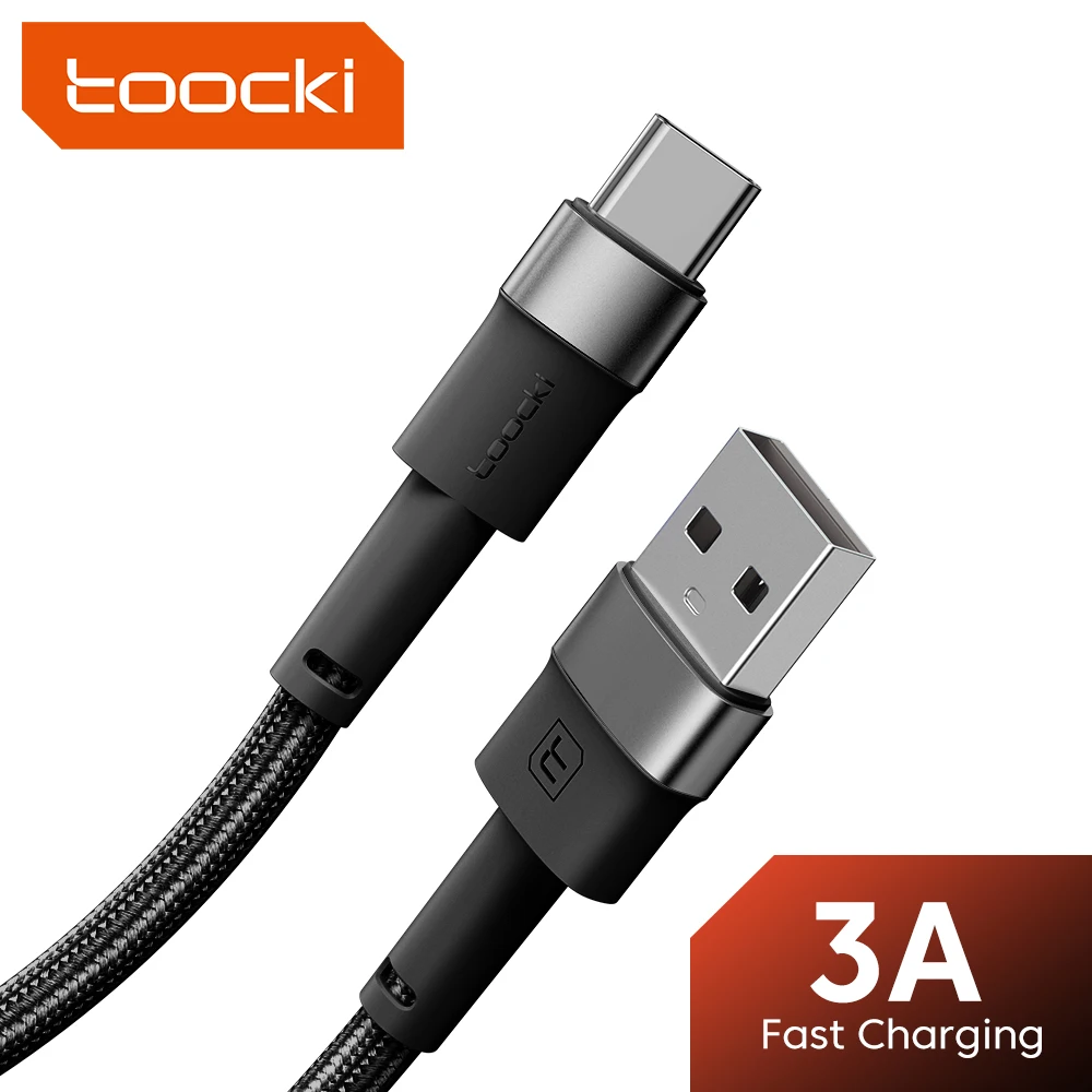 Toocki USB Type C Cable Mobile CellPhone Charger 3A Fast Charging Wire For Xiaomi 11 Poco F3 Realme Samsung S20 Redmi Data Cord