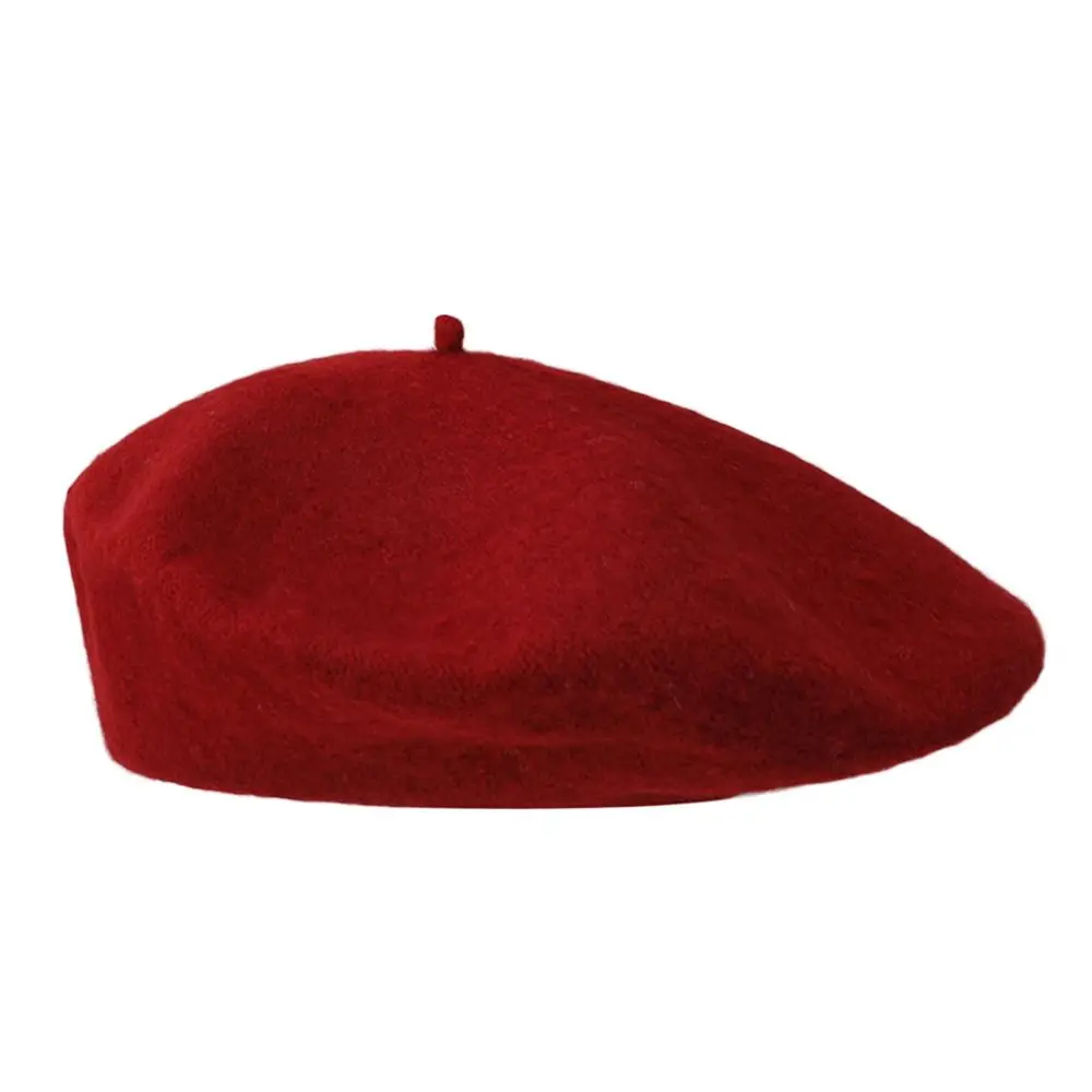 Fashion Warm Winter Wool Berets Hat Solid Color Retro Plain Cap Elegant All Matched French Artist Hat Women Girls