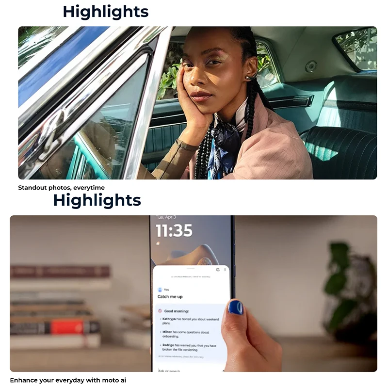 موتورولا إيدج 60 فيوجن 6.67 بوصة MediaTek Dimensity 7300 5200mAh Android 15 50MP 68W الإصدار العالمي