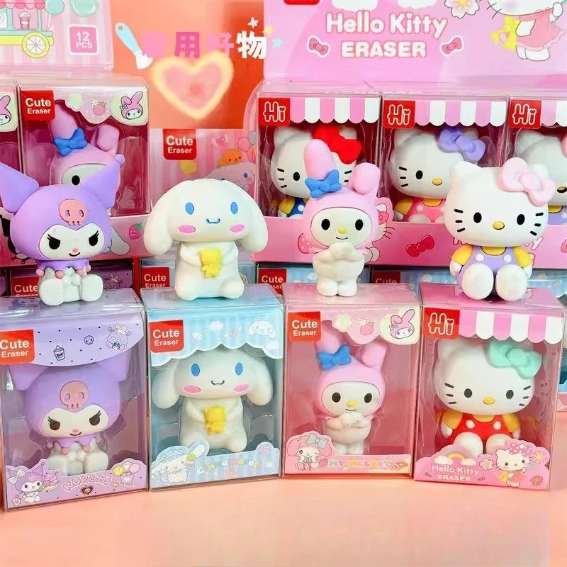 

Cartoon Pencil Eraser Kawaii Anime Student School Supplies Stationery