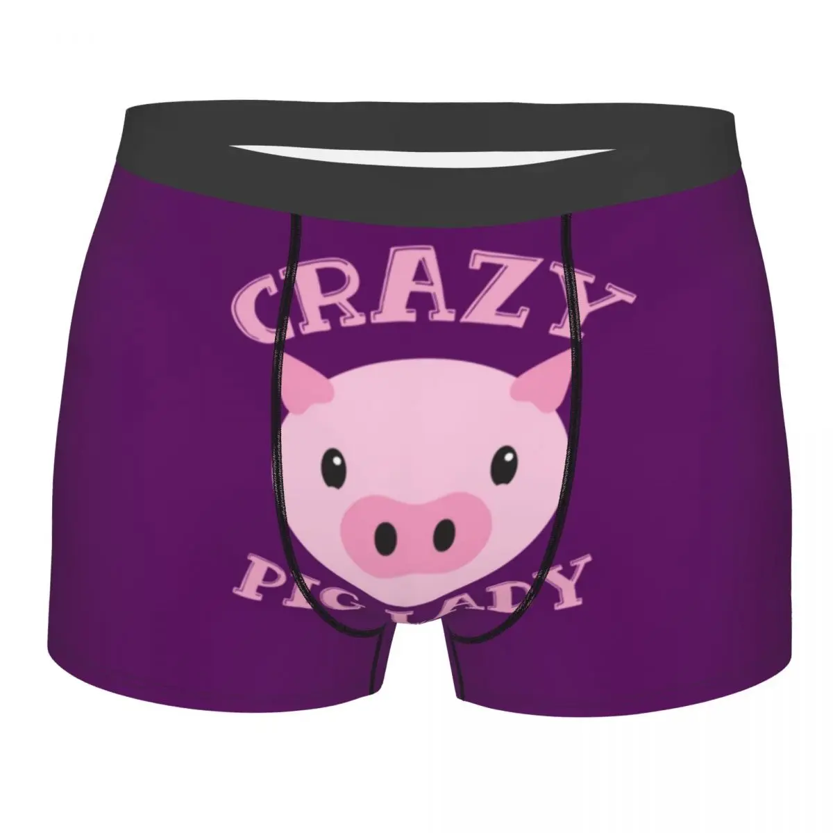 Custom Crazy Pig Lady New Cute Face Boxers Shorts Men's Animal Piggy Lover Briefs Underwear Fashion Underpants