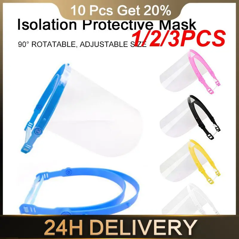 1/2/3PCS Splash-proof Dust-proof Mask Head-mounted Transparent Mask Adjustable Protective Face Mask Full Face Mask