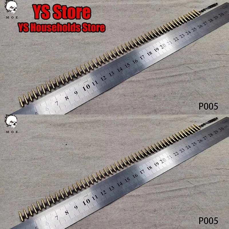 

MOE P005 1/6 Военный солдат: 50 шт. статичных цепочек с пулями для моделей MG34, MG42, аксессуар для сцен, украшение для 12-дюймовых солдатских винтовок