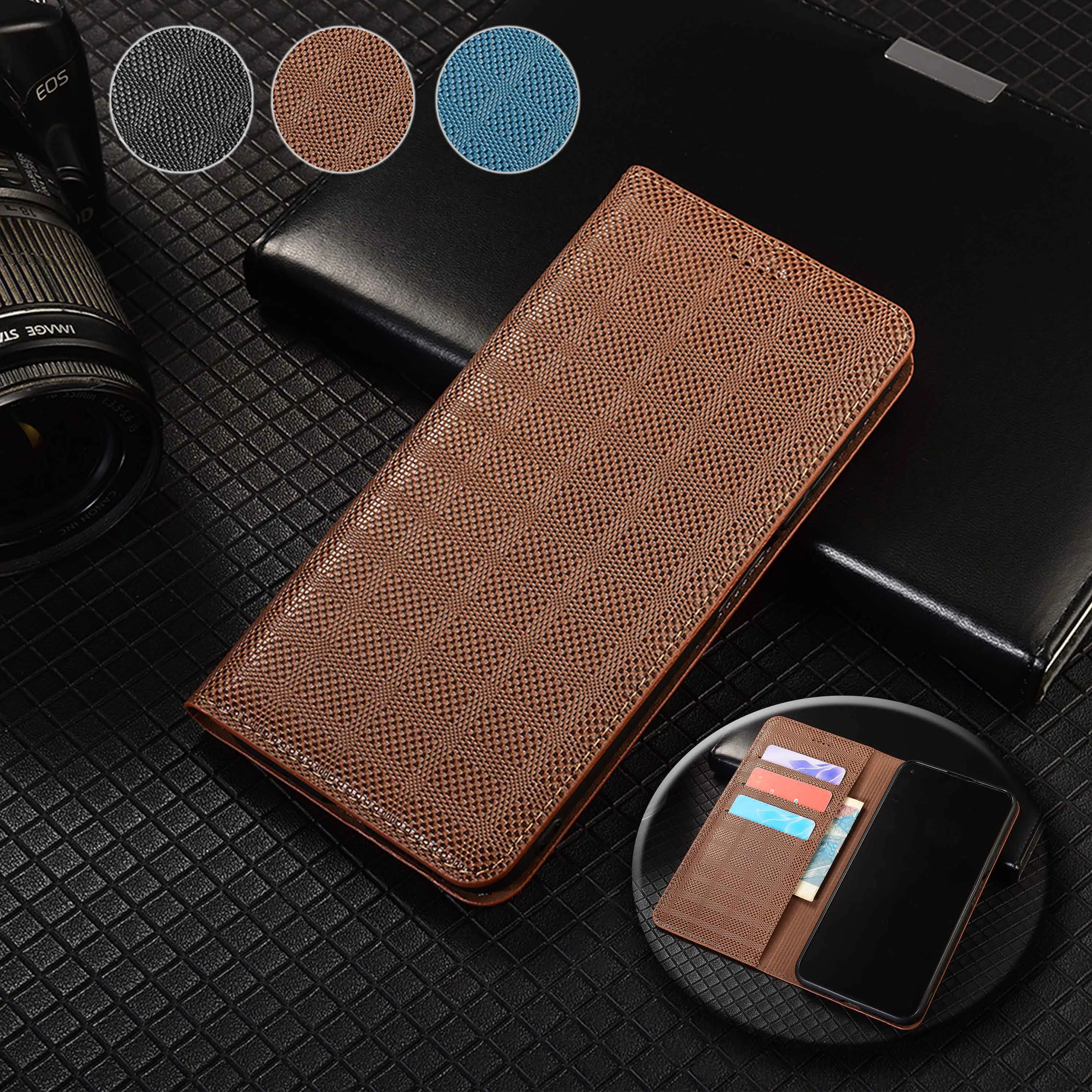 

Crosshatch Pattern For Honor X6A X6B X6C X7 X7A X7B X8 X8A X8B X8C X9A X9B X9C 4G 5G Plus Of Genuine Leather Flip Phone Case