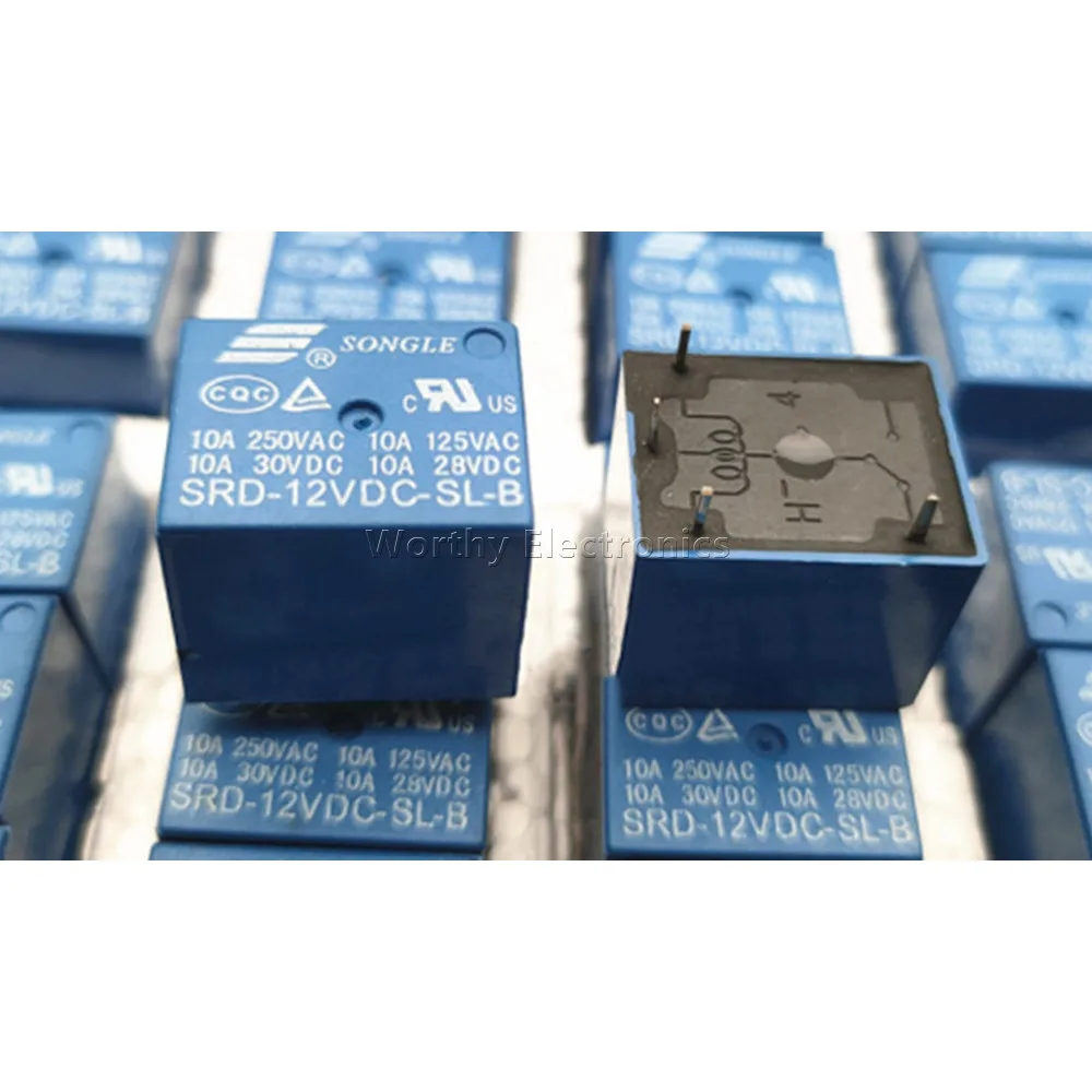 

Free Shipping 10PCS/LOT SRD-12VDC-SL-B 12V 4PIN 10A Relay DC12V