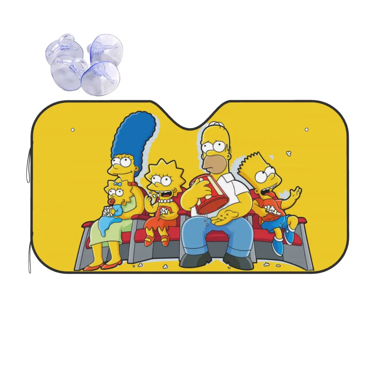 

Custom The Simpsons Cartoon Windshield Sunshade Folding Reflective Sun Blocker Front Window Shade Visor
