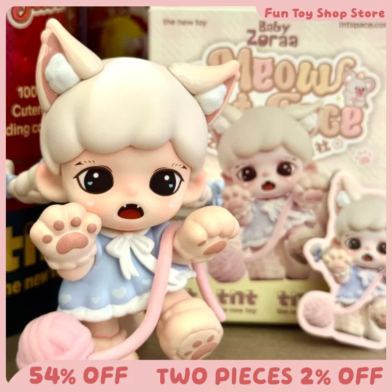 

Genuine Zoraa Meibao Meow Meow Cat Face Society Blind Box Mini Cute Desktop Ornament Mysterious Box Collection Model Girl Gift