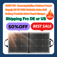 100W 18V  Monocrystalline Outdoor Power Supply RV 5V USB Foldable Solar Cell Battery Portable Solar Panel Charger