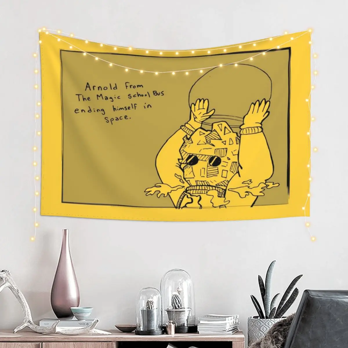 

Arnold From The Magic School Bus Ending Himself in Space Tapestry Bedroom Decorations Tapestry