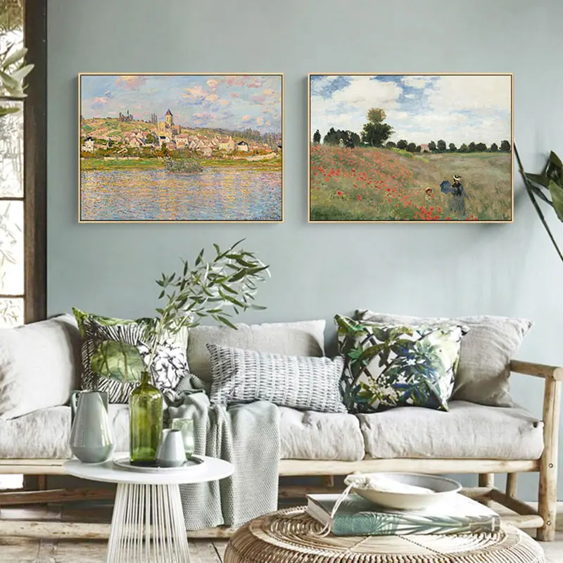 Famous Monet Poster Canvas Painting Modern Abstract Landscape Wall Art Nordic Print Wall Picture for Living Room Home Decorative view 5