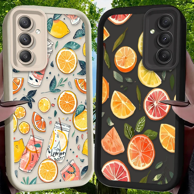 Cartoon Refreshing Soda Fruit Case For Samsung Galaxy A54 A05S A05 A34 A24 A14 A53 A33 A23 A13 A52 A52S A32 A22 A12 A71 A51 A31