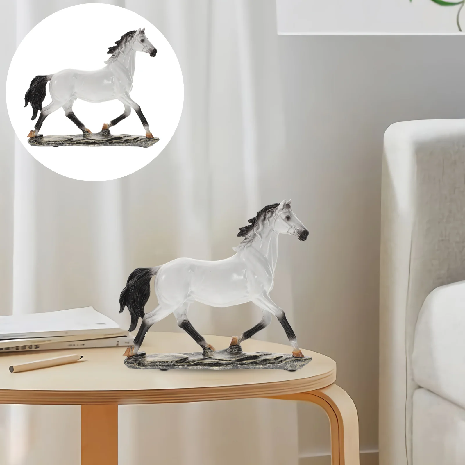 

Animal Horse Costume Decoration Man Outdoor Ornaments Synthetic Resin Creative Figurine