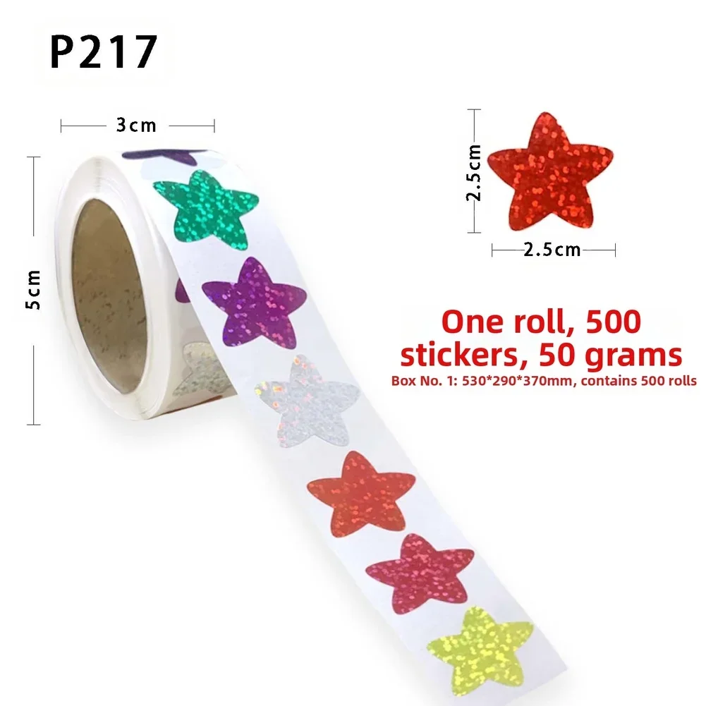 500 Pieces Self Star And Heart Stickers For Classroom And Craft Projects Made With Long Lasting And PP Material