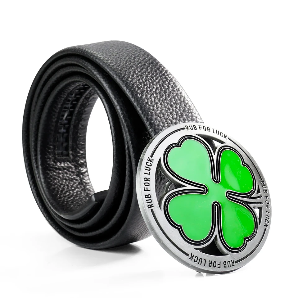 Muy Bien Green Luck Four Leaf Clover Plating Belt Buckle  display picture 3