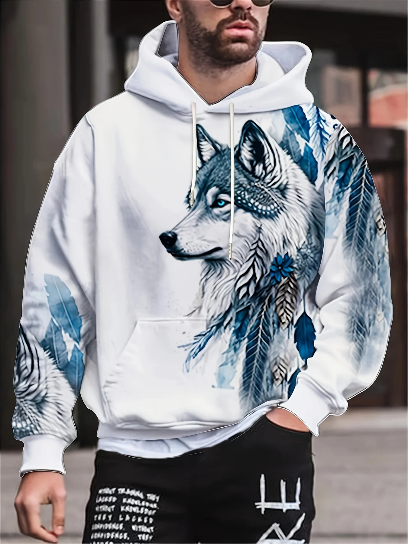 

2025 New Fashion Trend Printed Long Sleeve Hoodie Men's Casual Sweatshirt Breathable Quick Drying Versatile Crew Neck Sweater