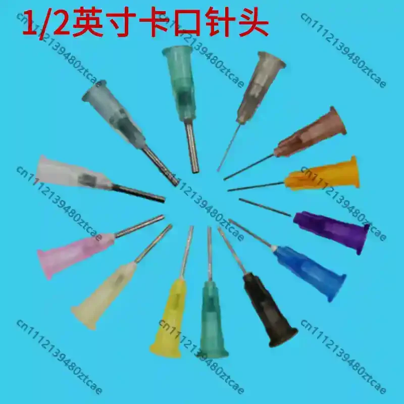 Stainless Steel Bayonet Dispensing Tip, Flat Metal Nozzle for Dispensing Valve