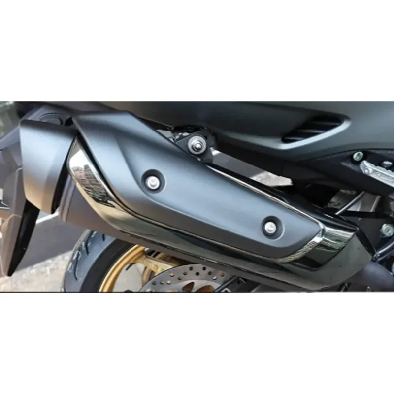 Cubierta de tubo de escape modificado de fibra de carbono Real para motocicleta, protector térmico para Yamaha TMAX560 t-max 530 t-max 560