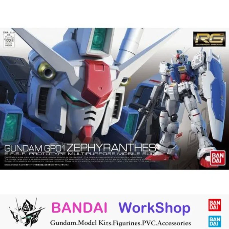 

Bandai Original Gundam 1/144 RG 12 RX-78 GP01 Gundam GP01 Zephyranthes Action Figure Assembly Model Kit Collectible Gifts