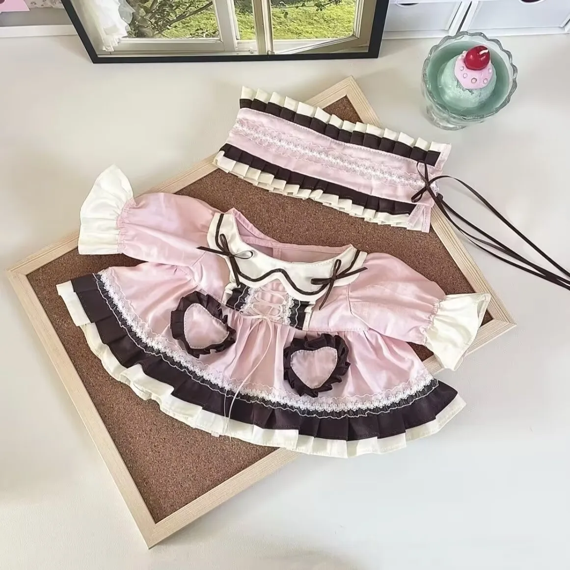 

Детское платье 40 см в подарок, хлопковая кукла, кукольная одежда, ягоды, красное вино, сидячая поза, милая и очаровательная принцесса.