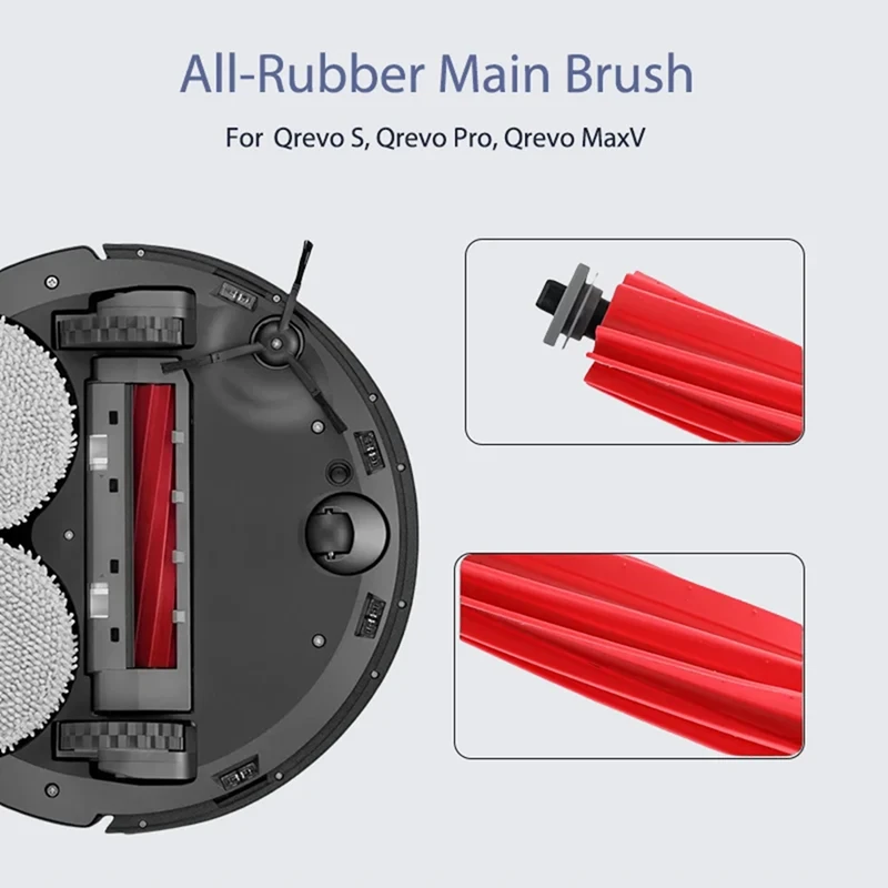 For Roborock Qrevo S, Qrevo Pro, Qrevo Maxv Robot Vacuum Main Side Brush Hepa Filter Mop Pad Cloth Dust Bag Accessories-AT64