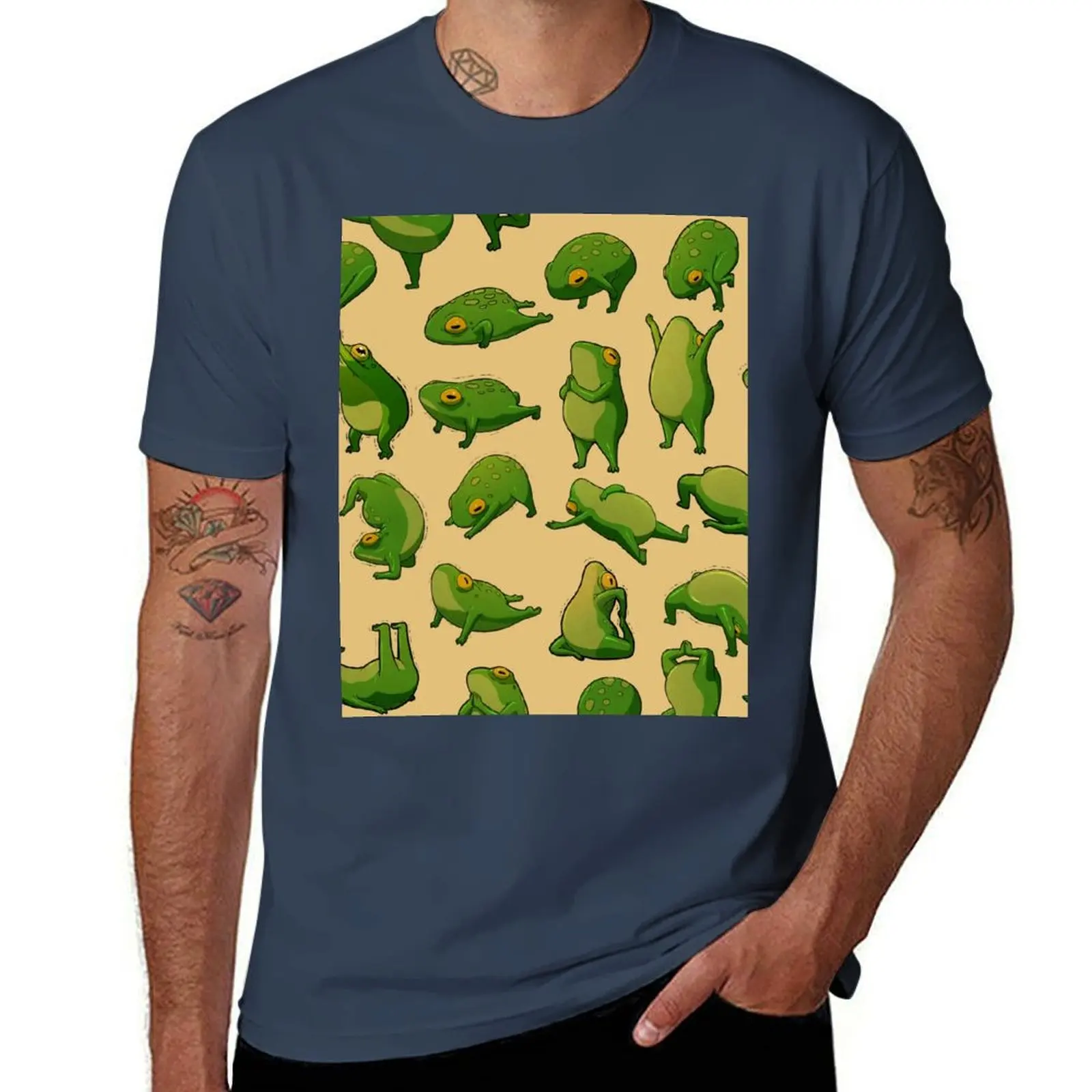 

Yoga Frogs Poster No Text T-Shirt Urban Style Print T-Shirt