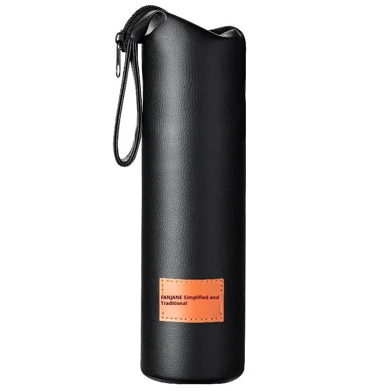1PC Leather Cup Sleeve Sport Water Bottle Cover Case With Rope Portable Vacuum Glass Cup Sleeve Cup Pouch Camping Accessories