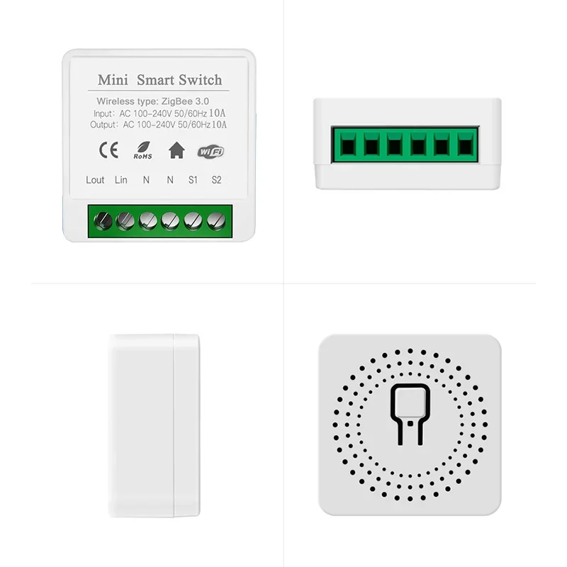 Imagem -04 - Ihseno-mini Interruptor Inteligente para Tuya Smart Life Temporização Relé de Controle sem Fio Trabalho de Automação com Alexa Google Home Faça Você Mesmo Zigbee 3.0