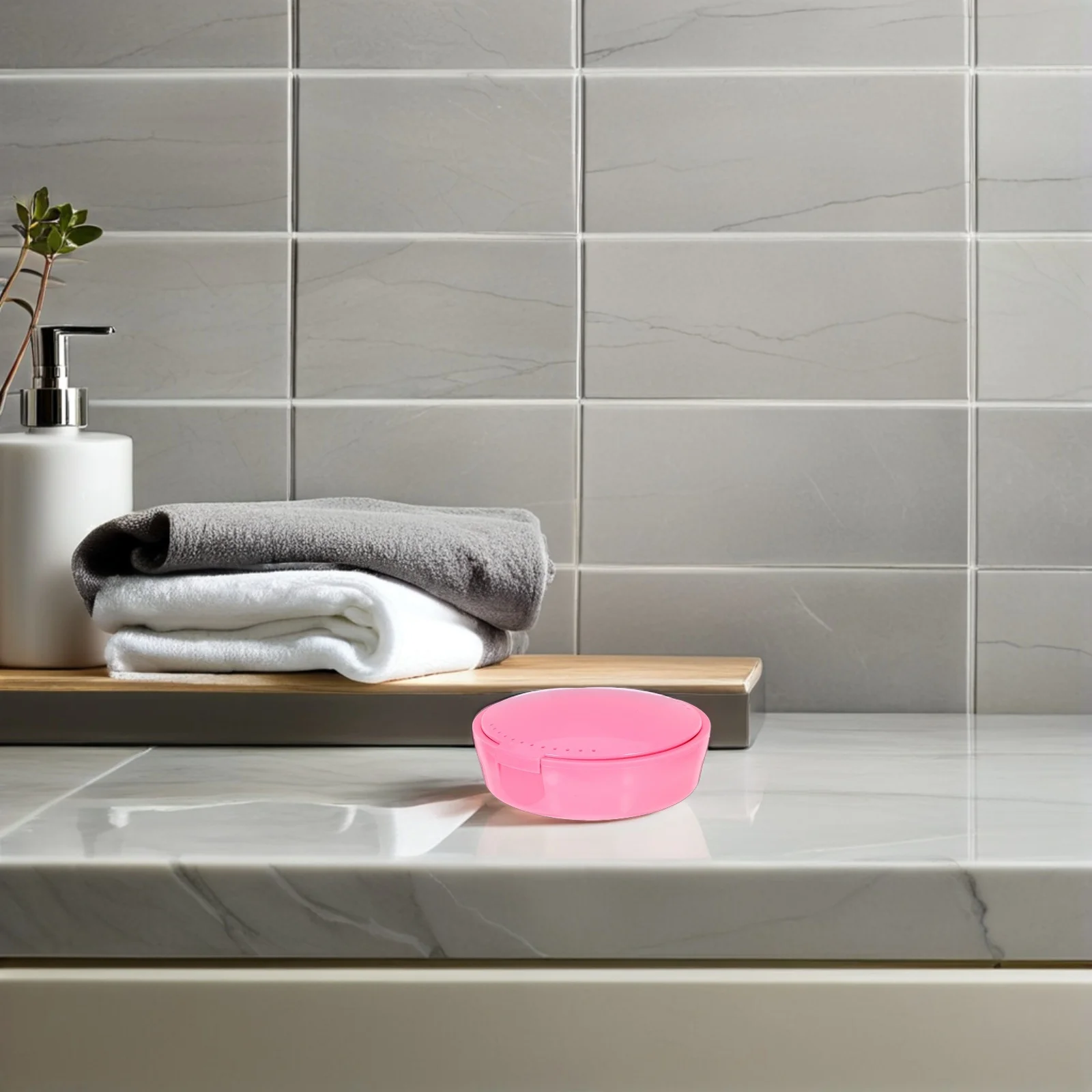 

Portable Retainer Box Round Tooth Storage Case Durable Plastic Travel Holder For False Teeth Kids Milk Tooth Organizer With