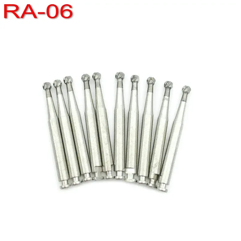10Pcs Dental Tungsten Steel Carbide burs For Low Speed Latch Type RA-05 RA-06 RA-07 RA-08 RA-35 RA-702