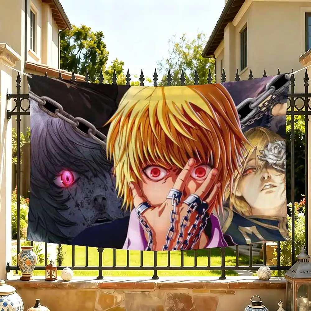 Kurapika Hunterpedia Flags Wall Hanging Tapestry Outdoor Garage Room Decorative flag Background Blanket 2