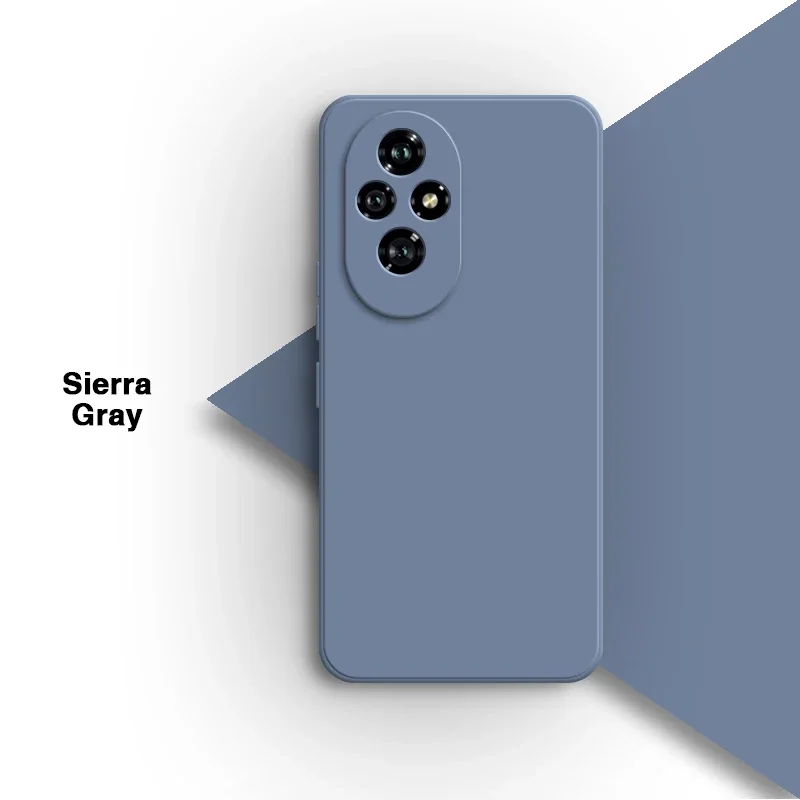 حافظة هاتف أساسية من السيليكون السائل لهاتف Honor 200 Pro 200Pro 5G ملحقات غطاء خلفي بسيط مقاوم للصدمات