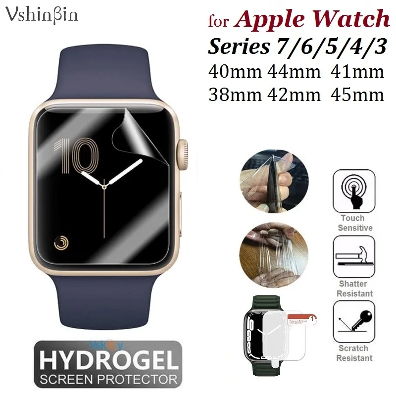 100PCS Mềm TPU Hydrogel Film Đối Với Apple Đồng Hồ 45MM 41MM 44MM 40MM 42MM Scracth-Bằng Chứng Bảo Vệ Màn Hình Cho IWatch Loạt 7 6 5 4