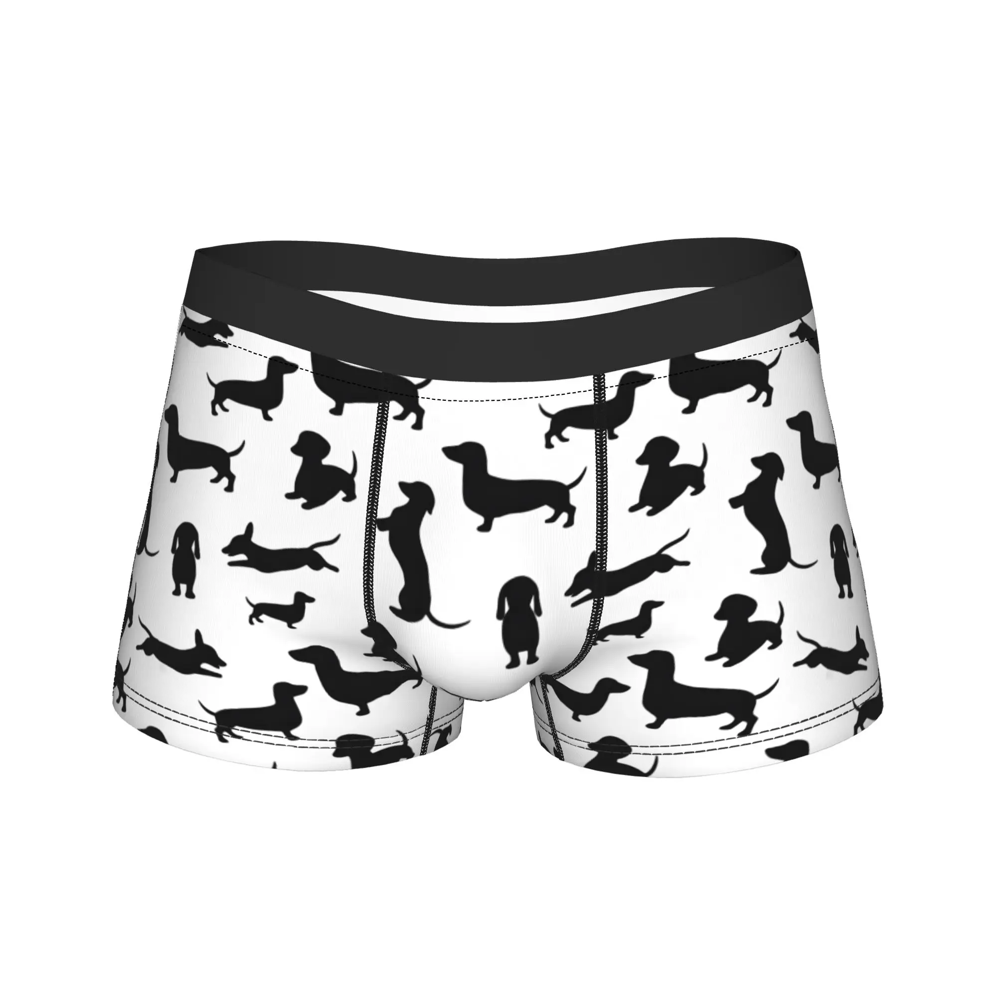 Seamless pattern with dogs Boxer Shorts  Pouch Underwear Trenky Design Shorts Briefs Comfortable Men's Panties Plus Size