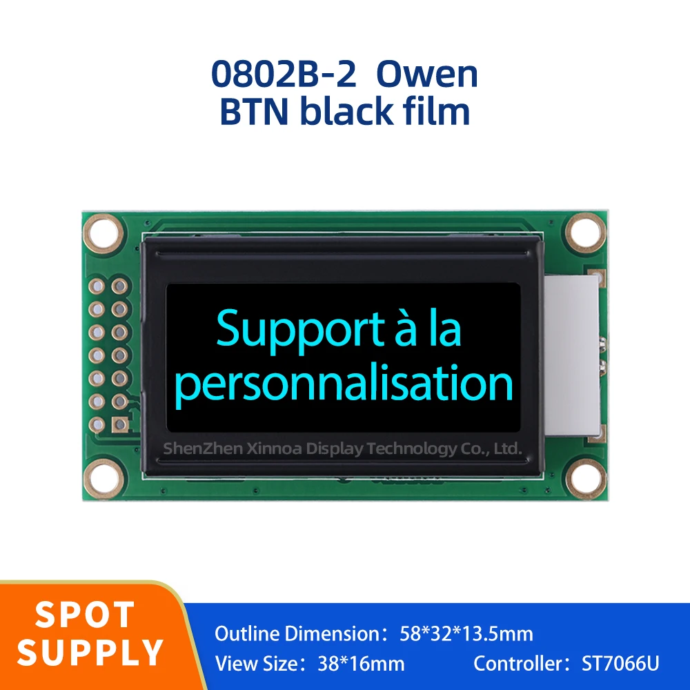 

LCD Display 0802B-2 European Character LCD Screen 14PIN BTN Black Film Ice Blue Display LCD Screen Display Module