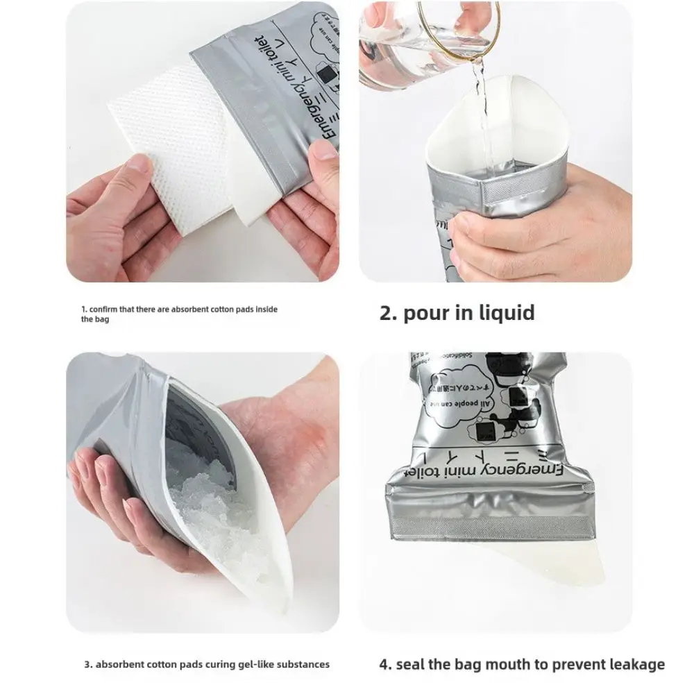 المحمولة الراتنج القطن ماصة بوليمر أكياس البول القابل للتصرف رمادي المتاح القيء حقيبة مبولة صغيرة النساء الرجال