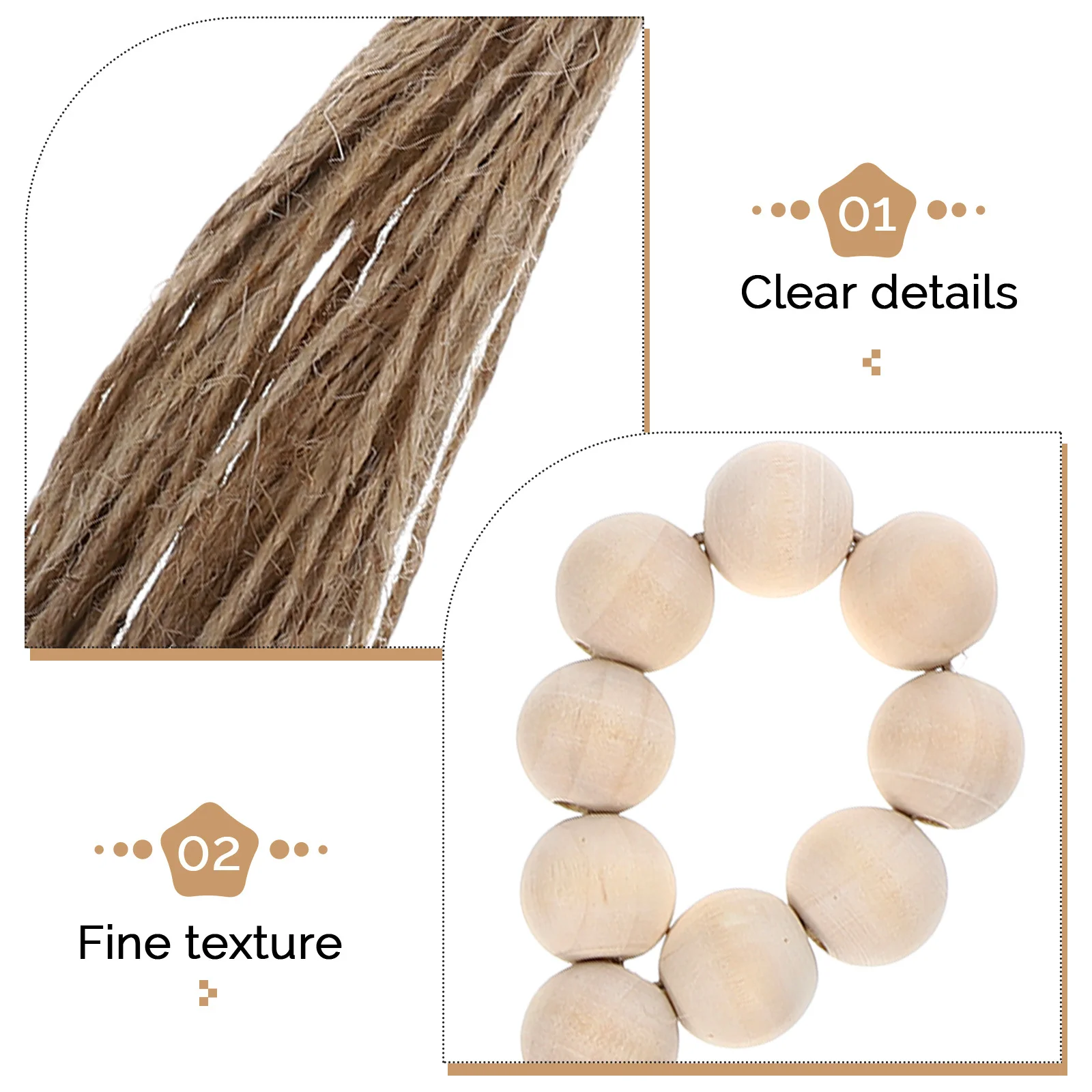 

6Pcs Napkin Rings Wooden Beads Tassel Serviette Rings Party Napkin Holders for Wedding Birthday Banquet Table Decoration Dining