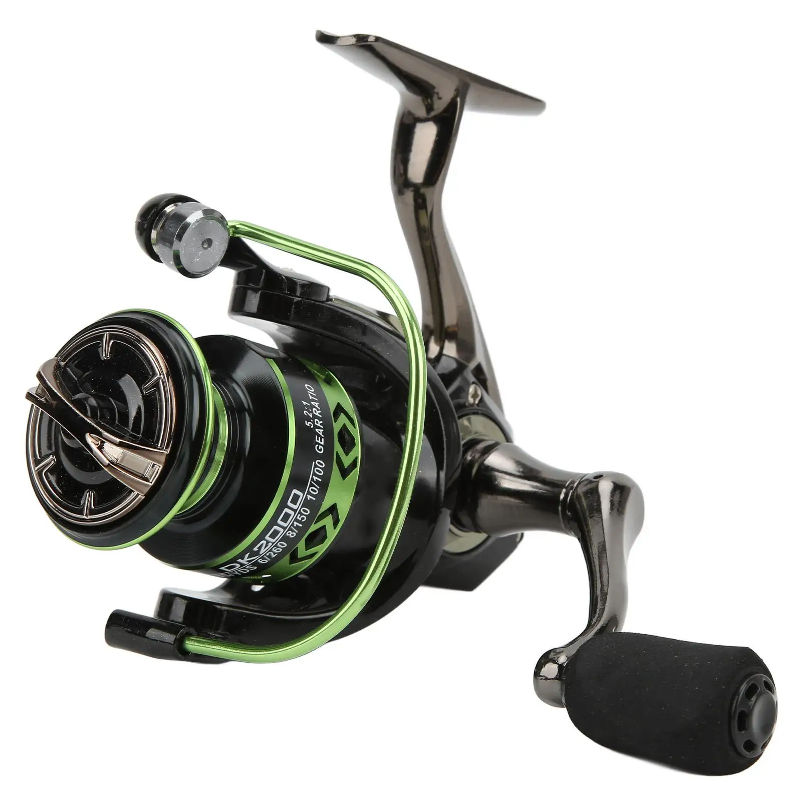 All-Metal Fishing Reel 5.2:1 Gear Ratio, 45° Large Chamfer Wheel - DK2000-7000 Series